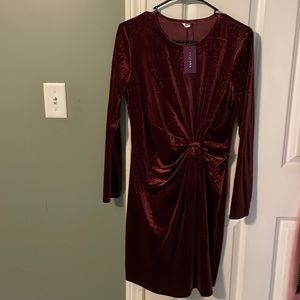 Lascana Long Sleeve Velvet Dress